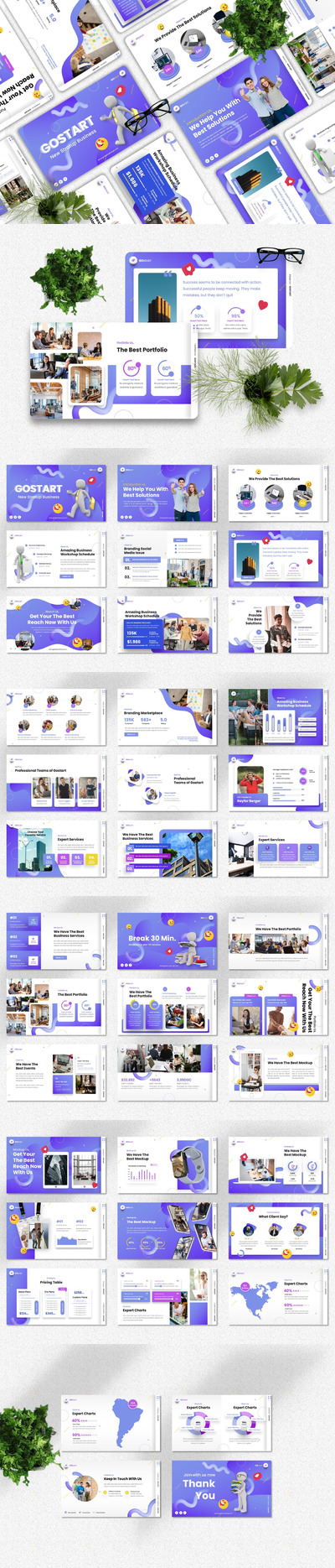 项目启动公司介绍PPT模板 (PPTX)