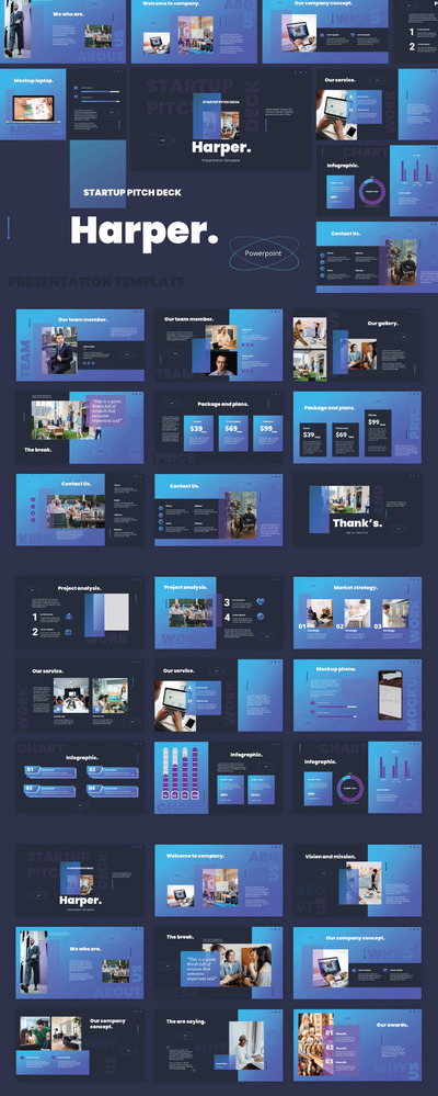 专业的项目启动介绍PPT模板 (PPTX)