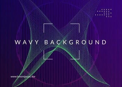 抽象波纹电子DJ派对传单海报模板[eps]