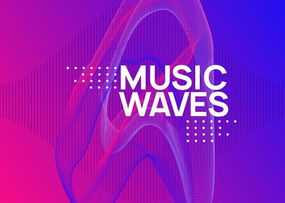 抽象渐变流体形状DJ派对海报模板[eps]