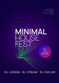 电子舞曲音乐派对邀请海报设计矢量模板[eps]