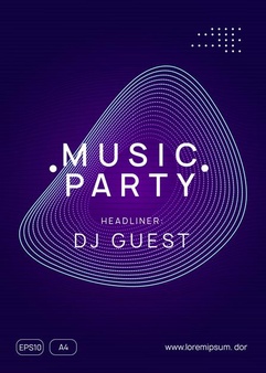 抽象纹理形状DJ音乐派对传单设计模板[eps]