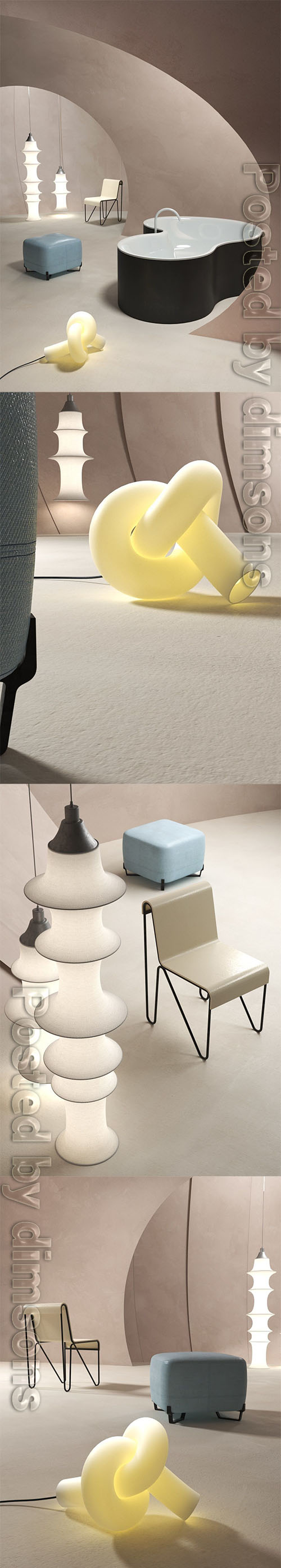 室内家居装饰创意3D模型下载 (MAX,OBJ,FBX,C4D)