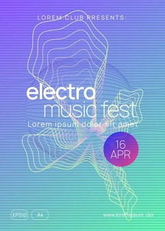 动态蜘蛛网形状渐变音乐派对海报[eps]