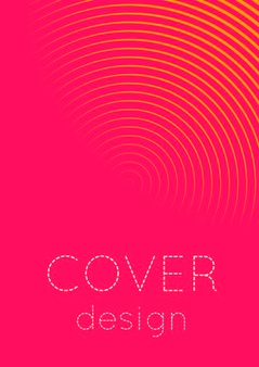 渐变简约的圆环杂志封面设计模板[eps]
