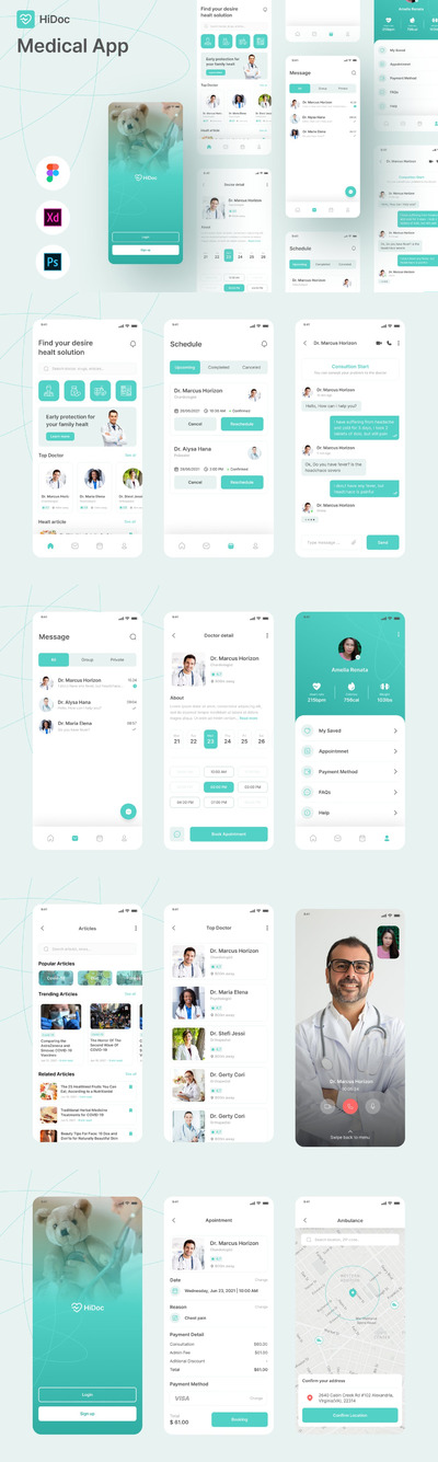 医疗APP UI (FIG,XD,PSD)
