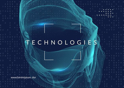 数字技术抽象背景矢量图素材[eps]