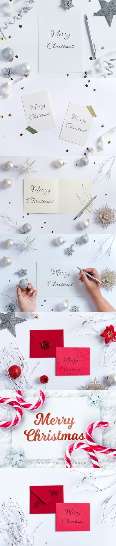 圣诞节手写贺卡模型(PSD)