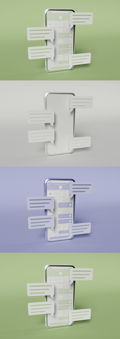 手机屏幕展示样机(PSD)