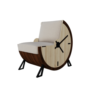 钟表外形沙发椅3D模型（OBJ,FBX,MAX）