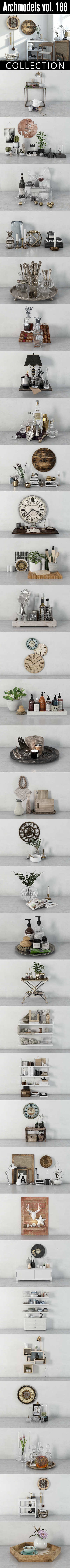 时尚的居家装饰品套装大礼包3D模型下载(FBX,OBJ,C4D)