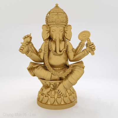 Ganesh象神甘尼什像3D模型（OBJ,FBX,MAX）