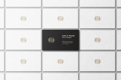 高端的简单的商业名片设计样机 (PSD)