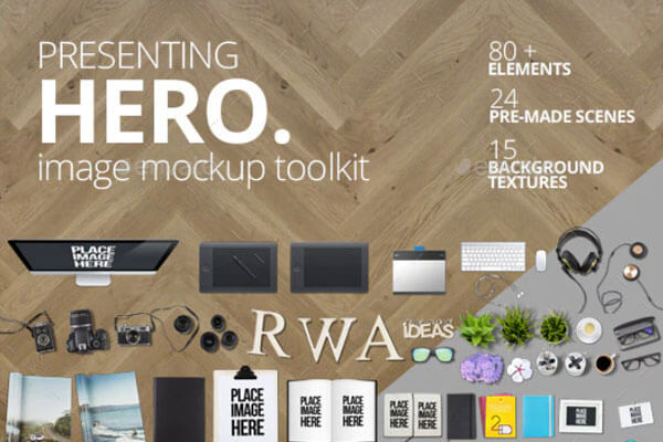 场景制作样机巨无霸素材包[1.52GB,PSD]