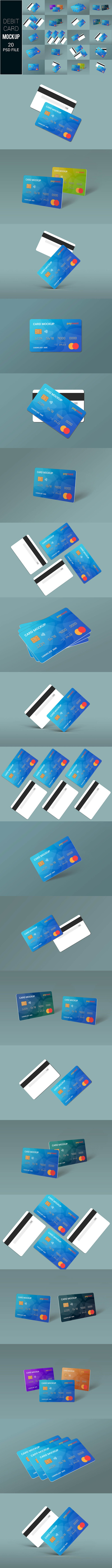 借记卡/信用卡品牌设计样机 (psd)