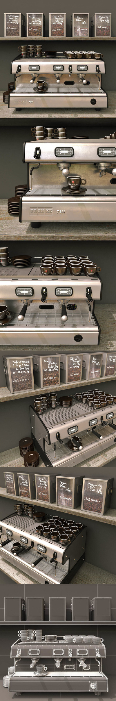 FRANKE T200 商用多功能咖啡机3D模型下载(OBJ,FBX,MAX)