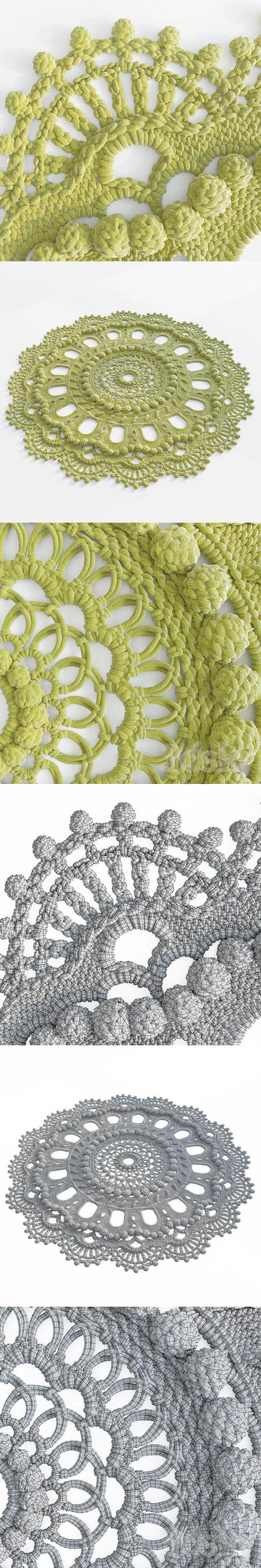 编织地毯毛线3D模型+材质打包下载(FBX,MAX)