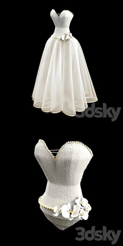 婚纱3D模型（OBJ,FBX,MAX）