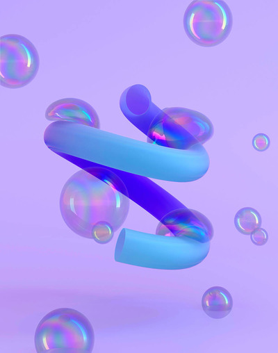 几何元素彩虹泡泡背景图片素材 (jpg)