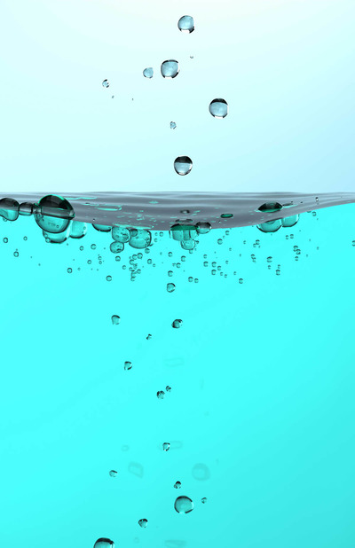蓝绿色水珠气泡背景图片素材 (jpg)