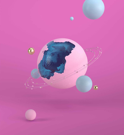 宇宙空间球体行星创意背景图片素材 (jpg)