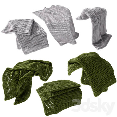 粗线针织毯子3D模型（OBJ,FBX,MAX）