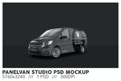 商务车车身广告样机样机下载 (PSD)