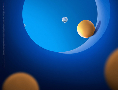 几何元素简约蓝色场景海报背景素材 (psd)