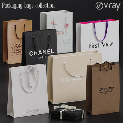 纸质包装袋3D模型（FBX,MAX）