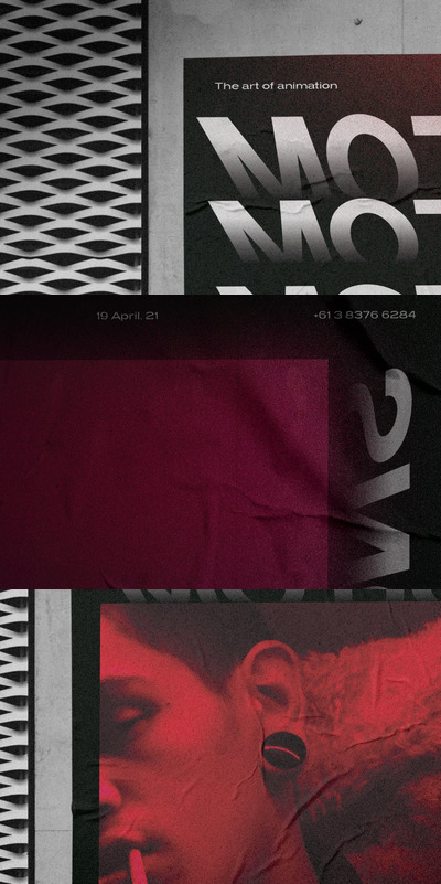 水泥墙风格场景的海报设计样机下载 (PSD)