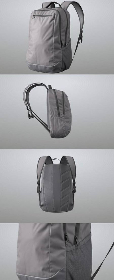 灰色双肩背包3D模型（OBJ,FBX,MAX）