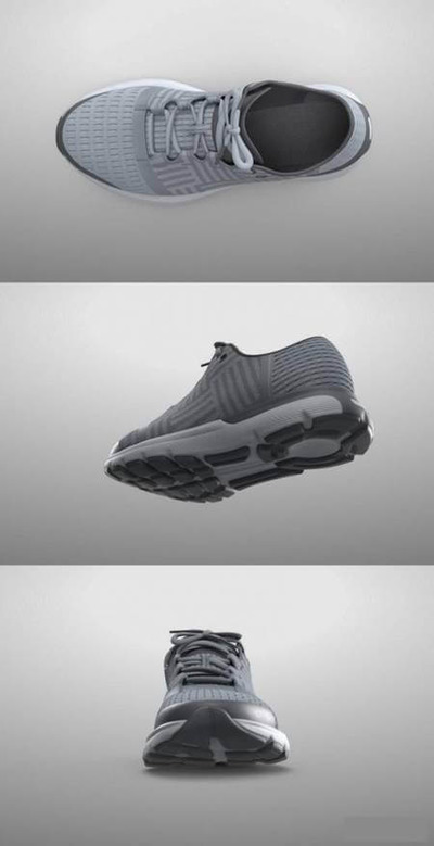 灰色运动鞋3D模型（OBJ,FBX,MAX）