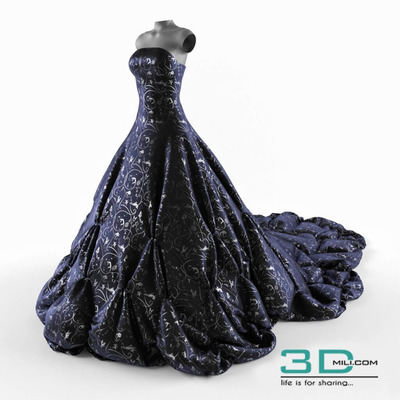 晚礼服长裙3D模型（FBX,MAX）