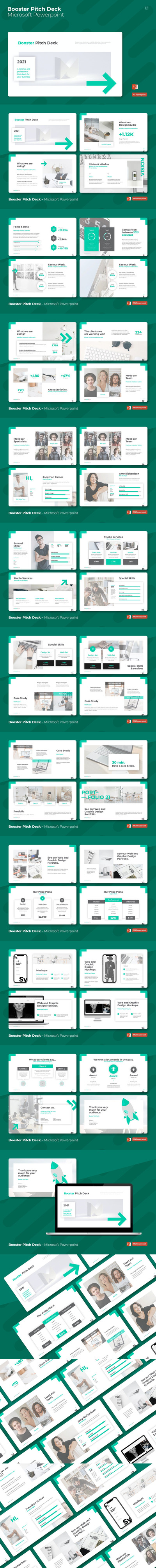 高端概念Pitch Deck演示模板(PPTX)