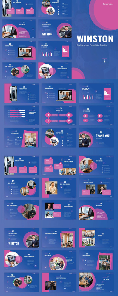 创意广告代理Powerpoint模板(PPTX)