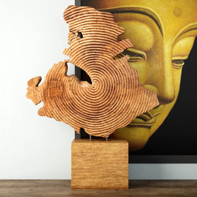 柚木的年轮工艺品3D模型（FBX,MAX）