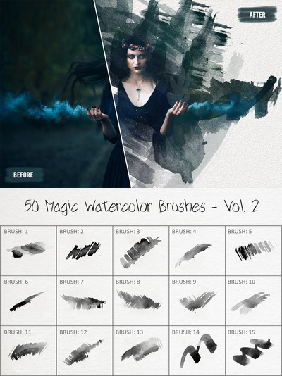 50 绘画艺术画笔笔刷下载 - Vol. 2 (ABR)
