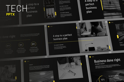 Servir - 黑暗主题机构幻灯片模板 (PPTX)