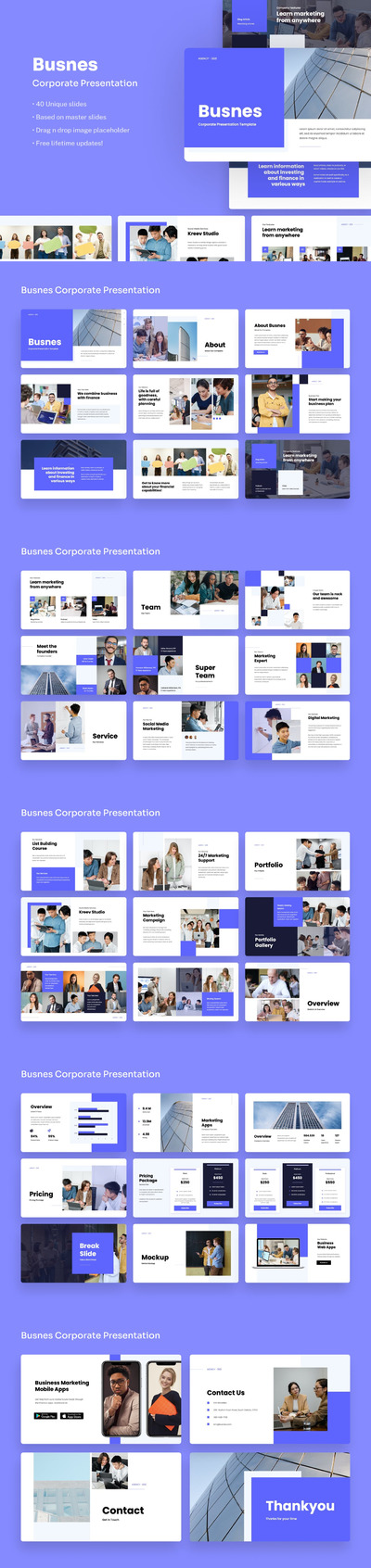 Busnes - 公司演示文稿模板 (PPTX)