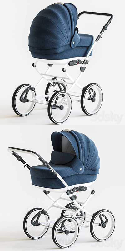 Santana Deluxe Len 80l婴儿手推车3D模型下载 (fbx,obj.max)
