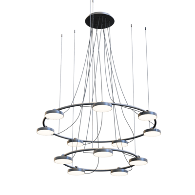 现代双层吊灯3D模型（OBJ,FBX,MAX）