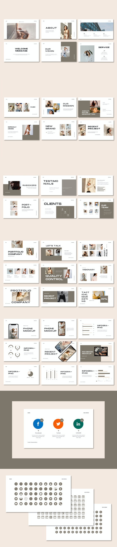 现代时尚演示模板(PPTX,PDF)