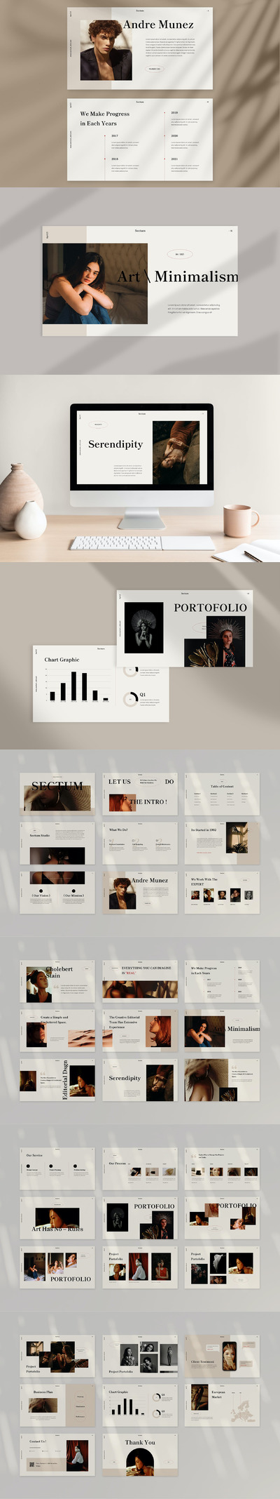 时尚极简主题PPT模板(PPTX)