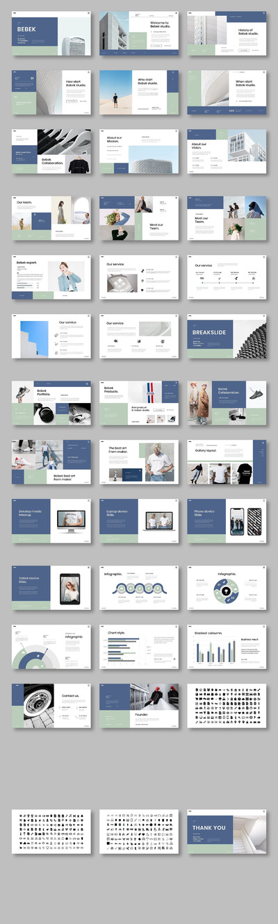 Bebek – 时尚商务计划演示模板 (PPTX)