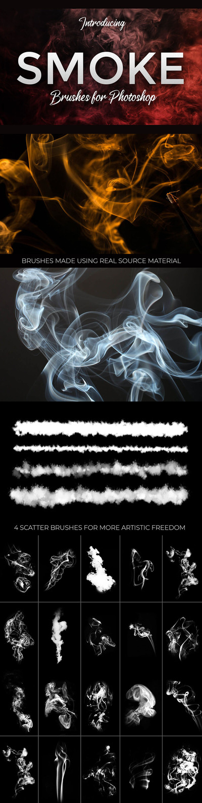 适用于Photoshop的烟雾笔刷 (abr)