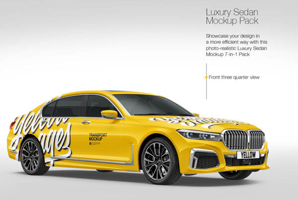 宝马豪华轿车样机包 (tif)