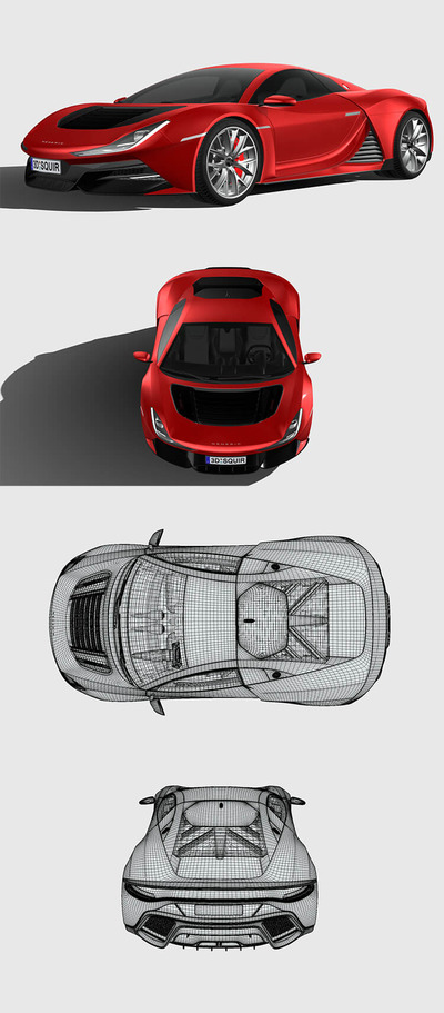 Generic Supercar 2020超级跑车 (MAX,FBX,OBJ)