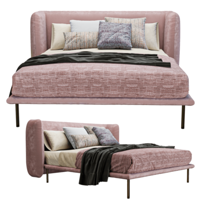 浅粉色Jill床3D模型（OBJ,FBX,MAX）