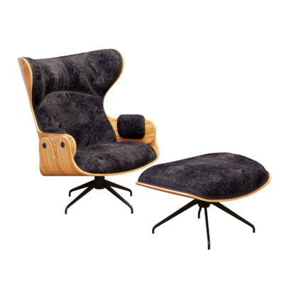 阿尔坎塔拉面料深色扶手椅3D模型（OBJ,FBX,MAX）