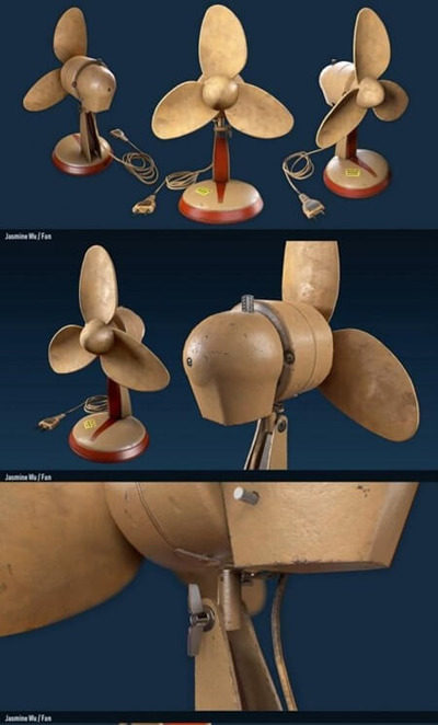 旧台式电扇3D模型（OBJ,FBX,MAX）